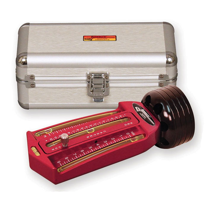 Longacre - Billet Caster Camber Gauge (Red) Magnetic Adapter w/Silver Case